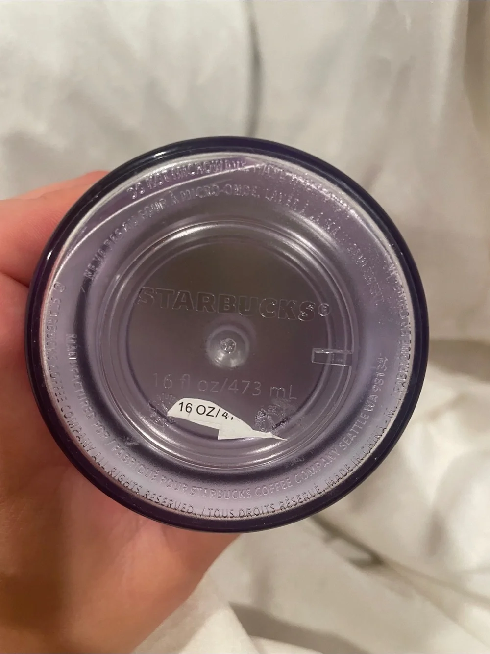 Starbucks Halloween Tumbler Glow In The Dark Purple Cat Spider Web 16OZ 2021 SC1